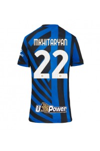 Fotbalové Dres Inter Milan Henrikh Mkhitaryan #22 Dámské Domácí Oblečení 2024-25 Krátký Rukáv